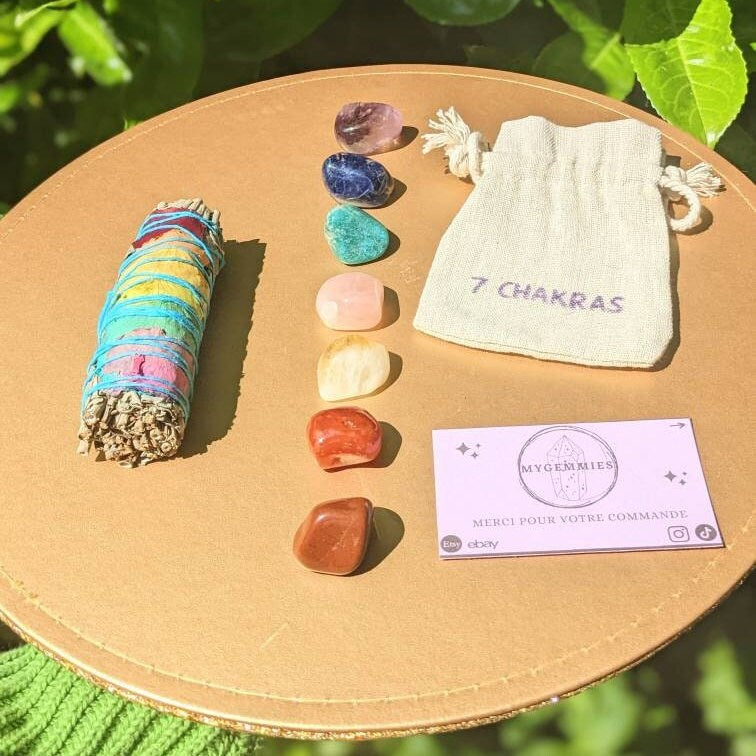 pack 7 chakras pierre naturelle