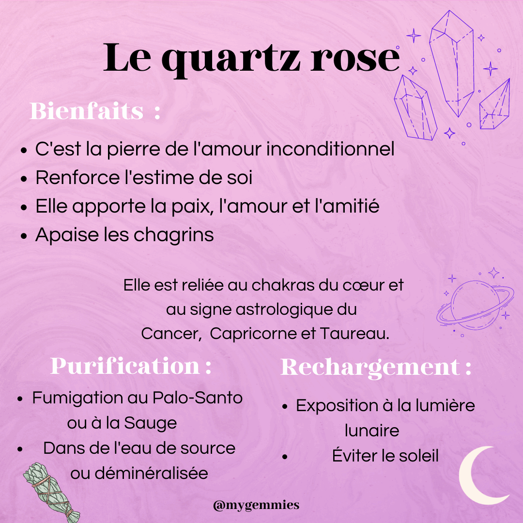 Quartz Rose brut - Taille S