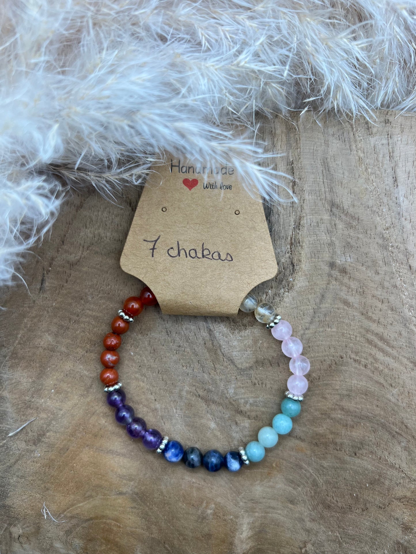 BRACELET PIERRES NATURELLES - 7 CHAKRAS