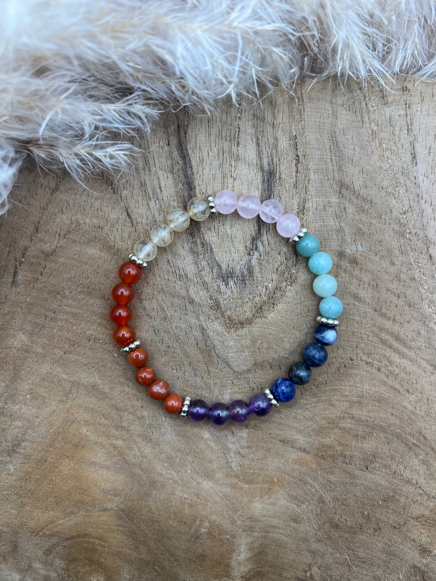 BRACELET PIERRES NATURELLES - 7 CHAKRAS